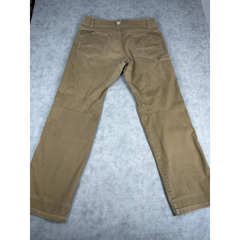 Kuhl Easy Rydr Pants Men 34x32 Brown Vintage Patina Dye Stretch Work Hiking